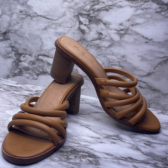 Women’s Madewell Addie High Heeled  Mule Desert Camel Leather Size 7.5 - Picture 16 of 16